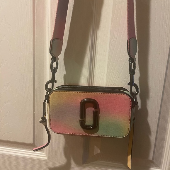 MARC JACOBS Snapshot Shoulder Bag PVC Multi pastel color Crossbody Bag - Picture 2 of 13